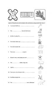 Letter X worksheet