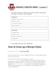 How to make a recipe video
