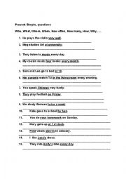 English Worksheet: Present Simple