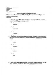 English Worksheet: Context Clues