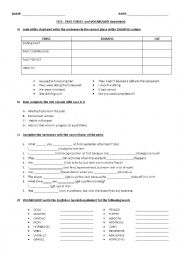 English Worksheet: test past tenses