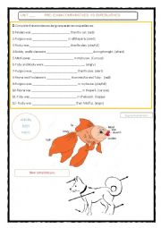 English Worksheet:      COMPARATIVES  VS SUPERLATIVES  animal parts