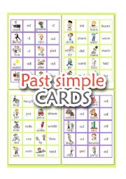 English Worksheet: Past simple CARDS