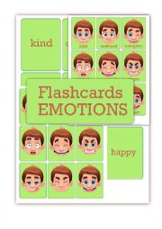 Feelings and emotions flashcards