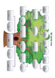 English Worksheet: My family tree