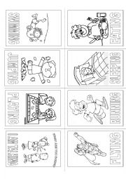 English Worksheet: Actions Mini book