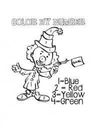 Color By Number Clown