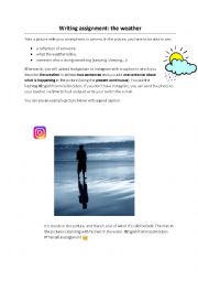 Instagram task the weather and present continuous