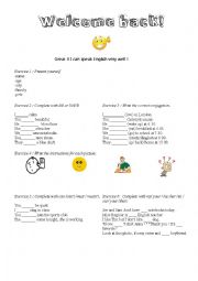 English Worksheet: Start page