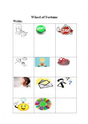 English Worksheet:  words worksheet