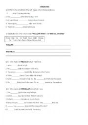 English Worksheet: Simple Past Exercises