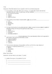 English Worksheet: Egology