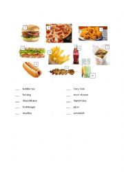 English Worksheet: Fast Food