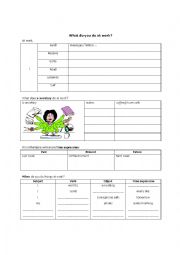 English Worksheet: What do you do at work?