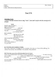 2nd Form Secondary Education ordinary test