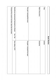 English Worksheet: Book Review template