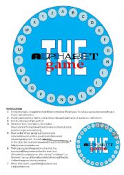 English Worksheet: The alphabet game - elementary