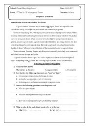 English Worksheet: diagnostic evaluation 