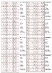 English Worksheet: Places Word Search 