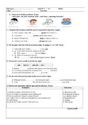 English Worksheet: quiz