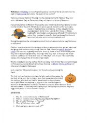 English Worksheet: Halloween