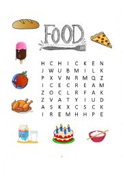 English Worksheet: FOOD