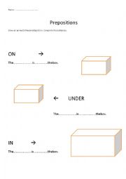 Prepositions worksheet for kids