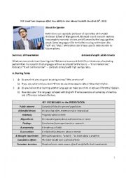 English Worksheet: TED: Could your language affect your ability to save money by Keith Chen