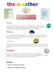 English Worksheet: THE WEATHER