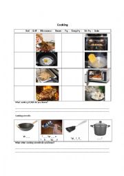 English Worksheet: Cooking