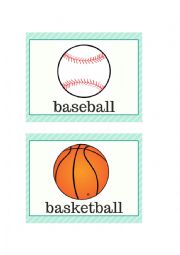 English Worksheet: Flashcards - Sports Equipment