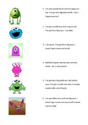 English Worksheet: Monsters