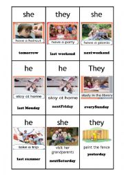 English Worksheet: Fishing games by making the questions with correct tense