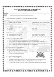 English Worksheet: Reading comprehension 