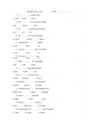 English Worksheet: simple presnt- present continuous