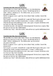 English Worksheet: Lou