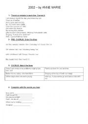 English Worksheet: 2002 by Anne Marie
