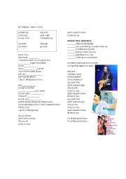 English Worksheet: present simple - lyrics song - elementary