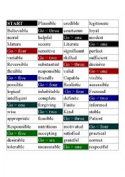 English Worksheet: Negative prefix game for FCE or CAE level