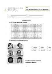 English Worksheet: Feelings