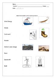 English Worksheet: Wall - E Vocabulary