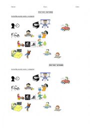 English Worksheet: action verbs