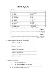 English Worksheet: There is/ are