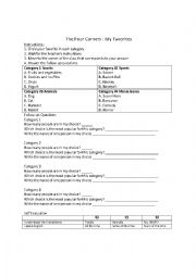 English Worksheet: Four Corners