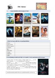 English Worksheet: Film Genres