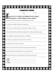 English Worksheet: passive voice