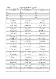 English Worksheet: Simple Past