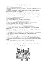 Mary Poppins Quotes Activity Worksheet