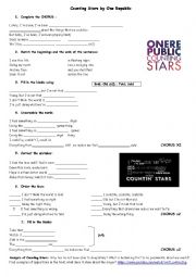 English Worksheet: counting stars