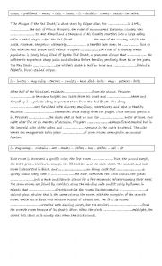 English Worksheet: ASSIGNMENT THE MASK OF THE RED DEATH